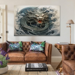 oriental Dragon Peinture sur toile sans cadre, impressions posters art mural pour déco maison chambre bureau
