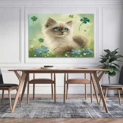 Gato Pintura en lienzo sin marco, impresiones de pósters arte pared para decoración hogar dormitorio oficina