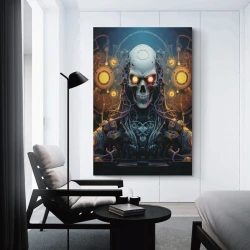Crâne Peinture sur toile sans cadre, impressions posters art mural pour déco maison chambre bureau