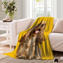 Golden Retriever 3D Printed Fleece Throw Blanket Soft Cozy Blanket for Couch Sofa Bed Office