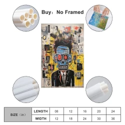 Art abstrait Peinture sur toile sans cadre, impressions posters art mural pour déco maison chambre bureau