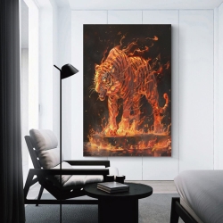 Tigre Peinture sur toile sans cadre, impressions posters art mural pour déco maison chambre bureau