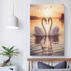 Cygne Peinture sur toile sans cadre, impressions posters art mural pour déco maison chambre bureau