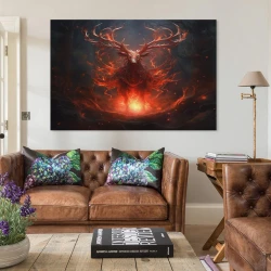 Renne Peinture sur toile sans cadre, impressions posters art mural pour déco maison chambre bureau