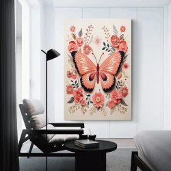 Papillon Peinture sur toile sans cadre, impressions posters art mural pour déco maison chambre bureau
