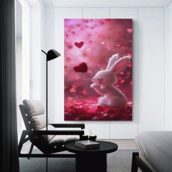 Lapin Petit lapin Peinture sur toile sans cadre, impressions posters art mural pour déco maison chambre bureau