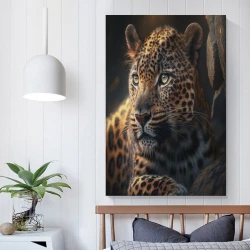 Léopard Peinture sur toile sans cadre, impressions posters art mural pour déco maison chambre bureau