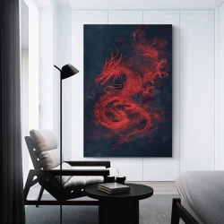 Dragon Peinture sur toile sans cadre, impressions posters art mural pour déco maison chambre bureau