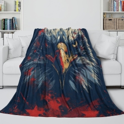 Aigle Plaid en Polaire Imprimé 3D Couverture Douce Confortable pour Canapé Lit Bureau
