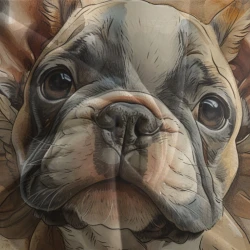 Französische Bulldogge 3D Gedruckter Bettbezug Weiche 3-teilige Bettwäsche für Jungen Mädchen