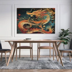 Dragon Peinture sur toile sans cadre, impressions posters art mural pour déco maison chambre bureau