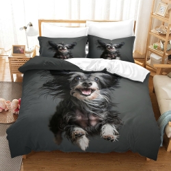 Shih Tzu Housse de Couette Imprimée 3D Douce 3 Pièces Literie Garçons Filles