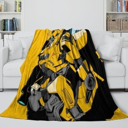 Transformers Bumblebee Plaid en Polaire Imprimé 3D Couverture Douce Confortable pour Canapé Lit Bureau