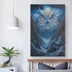 Hibou Peinture sur toile sans cadre, impressions posters art mural pour déco maison chambre bureau