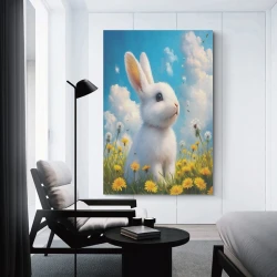Conejo Conejito Pintura en lienzo sin marco, impresiones de pósters arte pared para decoración hogar dormitorio oficina