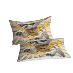 Bichon maltais Housse de Couette Imprimée 3D Douce 3 Pièces Literie Garçons Filles