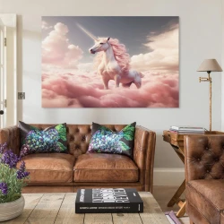 Licorne Peinture sur toile sans cadre, impressions posters art mural pour déco maison chambre bureau