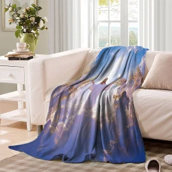 Dios y Jesús Manta de Forro Polar Impresa en 3D Suave y Acogedora para Sofá Cama Oficina