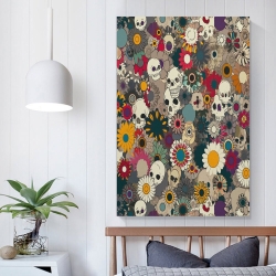 Crâne Peinture sur toile sans cadre, impressions posters art mural pour déco maison chambre bureau