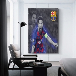Lionel Messi Peinture sur toile sans cadre, impressions posters art mural pour déco maison chambre bureau