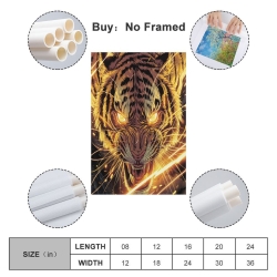Tigre Peinture sur toile sans cadre, impressions posters art mural pour déco maison chambre bureau