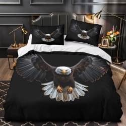 Aigle Housse de Couette Imprimée 3D Douce 3 Pièces Literie Garçons Filles