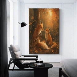 Renard Peinture sur toile sans cadre, impressions posters art mural pour déco maison chambre bureau
