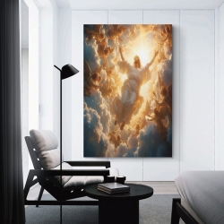 Dieu et Jésus Peinture sur toile sans cadre, impressions posters art mural pour déco maison chambre bureau