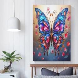 Mariposa Pintura en lienzo sin marco, impresiones de pósters arte pared para decoración hogar dormitorio oficina