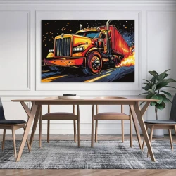 Grande camion Pittura su tela senza cornice, stampe di poster arte murale per arredo casa camera ufficio