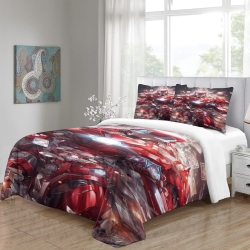 Avengers Iron Man Housse de Couette Imprimée 3D Douce 3 Pièces Literie Garçons Filles