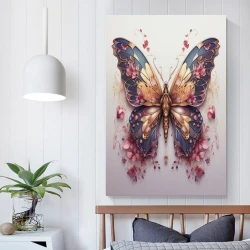 Papillon Peinture sur toile sans cadre, impressions posters art mural pour déco maison chambre bureau