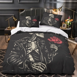 Crâne Housse de Couette Imprimée 3D Douce 3 Pièces Literie Garçons Filles
