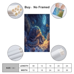 Tortue de mer Peinture sur toile sans cadre, impressions posters art mural pour déco maison chambre bureau