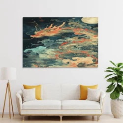 Dragon Peinture sur toile sans cadre, impressions posters art mural pour déco maison chambre bureau