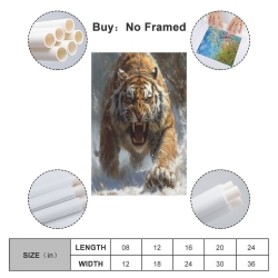Tigre Peinture sur toile sans cadre, impressions posters art mural pour déco maison chambre bureau