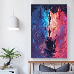 Loup Peinture sur toile sans cadre, impressions posters art mural pour déco maison chambre bureau