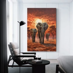 Éléphant Peinture sur toile sans cadre, impressions posters art mural pour déco maison chambre bureau