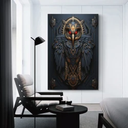 Búho Pintura en lienzo sin marco, impresiones de pósters arte pared para decoración hogar dormitorio oficina