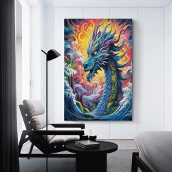 Dragon Peinture sur toile sans cadre, impressions posters art mural pour déco maison chambre bureau
