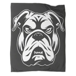 Bulldog Manta de Forro Polar Impresa en 3D Suave y Acogedora para Sofá Cama Oficina