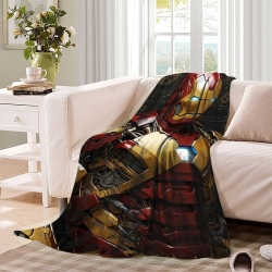Avengers Iron Man Coperta in Pile Stampata 3D Morbida e Confortevole per Divano Letto Ufficio