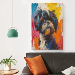 Shih Tzu Pintura en lienzo sin marco, impresiones de pósters arte pared para decoración hogar dormitorio oficina