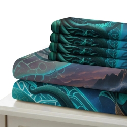 Mythe de l'horreur Cthulhu Housse de Couette Imprimée 3D Douce 3 Pièces Literie Garçons Filles