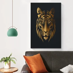 Tigre Peinture sur toile sans cadre, impressions posters art mural pour déco maison chambre bureau