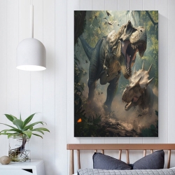 Dinosaure Peinture sur toile sans cadre, impressions posters art mural pour déco maison chambre bureau