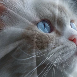 Cute Blue Eyed Chat Housse de Couette Imprimée 3D Douce 3 Pièces Literie Garçons Filles