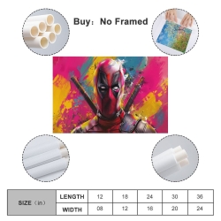 Marvel Deadpool Peinture sur toile sans cadre, impressions posters art mural pour déco maison chambre bureau