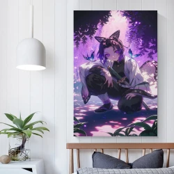 Tueur de démons: Demon Slayer Peinture sur toile sans cadre, impressions posters art mural pour déco maison chambre bureau