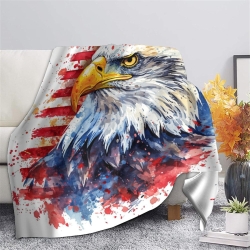Aigle Plaid en Polaire Imprimé 3D Couverture Douce Confortable pour Canapé Lit Bureau